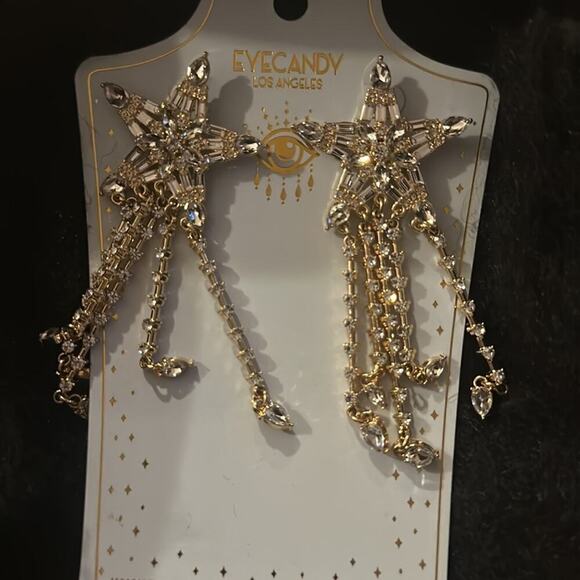 NWT Eye Candy Los Angeles star dangling earrings - Picture 4 of 4